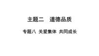 2024年广东省中考道德与法治一轮总复习 课件  专题八 关爱集体 共同成长