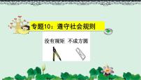 中考道德与法治一轮复习单元复习过关练课件专题10：遵守社会规则（含答案）