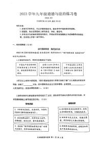 2024年上海市奉贤区初三二模道法试卷