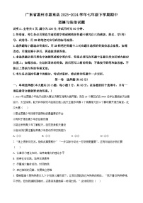 广东省惠州市惠东县2023-2024学年七年级下学期期中道德与法治试题（原卷版+解析版）