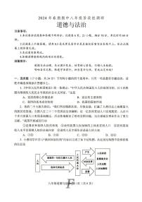 河南省南阳市方城县2023-2024学年八年级下学期4月期中道德与法治试题