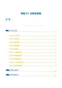 专题03 文明与家园（练习）-2024年中考道德与法治一轮复习课件（含练习）（全国通用）