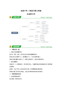 2024年道德与法治实战中考二轮提分复习核心突破——友谊的天空（讲义）