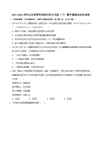 2023-2024学年山东省青岛市胶州市九年级（下）期中道德与法治试卷