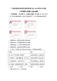 广东省深圳市盐田外国语学校2023-2024学年七年级下学期期中道德与法治试题（含解析）