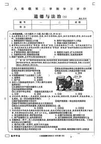 河南省镇平县枣园镇2023-2024学年八年级下学期第二次月考道德与法治试卷