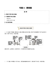 2024年中考道德与法治复习查漏补缺专题 01 漫画题（查补能力·提升练）