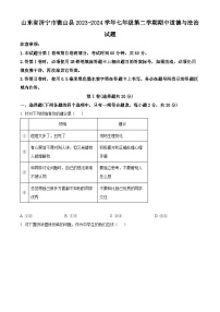 山东省济宁市微山县2023-2024学年七年级下学期期中道德与法治试题