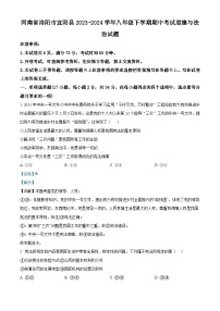 河南省洛阳市宜阳县2023-2024学年八年级下学期期中考试道德与法治试题（学生版+教师版）