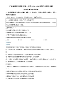 01，广东省惠州市惠阳区第一中学2023-2024学年八年级下学期期中道德与法治试题