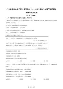 2022-2023学年深圳市盐田区外国语学校八年级下学期期末道法试卷及答案