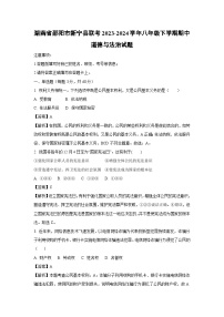 道德与法治：湖南省邵阳市新宁县联考2023-2024学年八年级下学期期中试题（解析版）