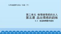 初中政治 (道德与法治)人教部编版七年级下册在品味情感中成长示范课ppt课件