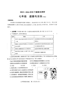 [政治]河南省郑州市高新区2023～2024学年七年级下期期末道德与法治试卷(无答案)