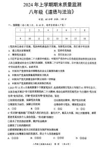 湖南省岳阳市岳阳县2023-2024学年八年级下学期期末考试道德与法治试卷