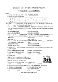 陕西省渭南市临渭区2023-2024学年八年级下学期期末调研道德与法治试卷