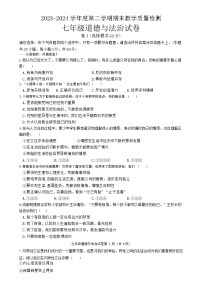 河北省邯郸市肥乡区2023-2024学年七年级下学期期末测试道德与法治试卷（含答案）