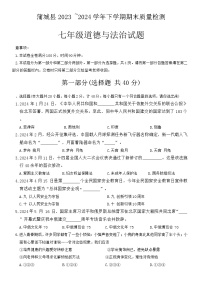 陕西省渭南市蒲城县2023-2024学年七年级下学期期末道德与法治试题