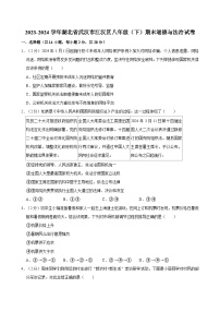 湖北省武汉市江汉区2023-2024学年八年级下学期期末考试道德与法治试题（含答案）