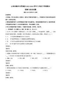 山东省德州市武城县2023-2024学年八年级下学期期末道德与法治试题（解析版）