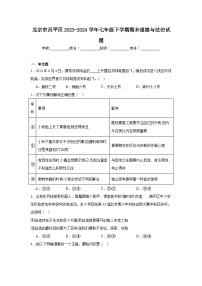 北京市昌平区2023-2024学年七年级下学期期末部编版道德与法治试题（解析版）