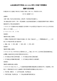 [政治][期末]山东省泰安市宁阳县2023-2024学年八年级下学期期末试题(解析版)