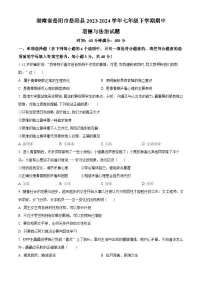 湖南省岳阳市岳阳县2023-2024学年七年级下学期期中道德与法治试题（原卷版）