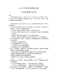 湖南省衡阳市衡阳县英南学校2024-2025学年九年级上学期9月月考道德与法治试题