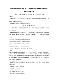 云南省昭通市巧家县2023-2024学年七年级上学期期中道德与法治道德与法治试题（解析版）