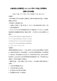 云南省保山市隆阳区2023-2024学年八年级上学期期末道德与法治试卷(解析版)