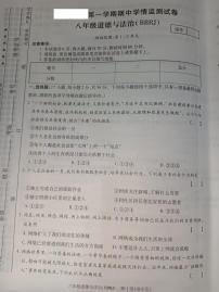 河南省驻马店市汝南县多校联考2024-2025学年八年级上学期11月期中道德与法治试题