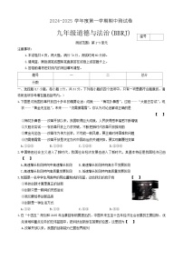 河南省新乡市卫辉市 2024-2025学年九年级上学期11月期中道德与法治试题