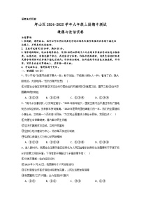 广东省深圳市坪山区2024-2025学年九年级上学期11月期中道德与法治试题