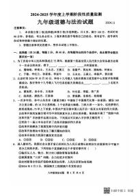 山东省临沂市郯城县2024-2025学年九年级上学期期中道德与法治试卷