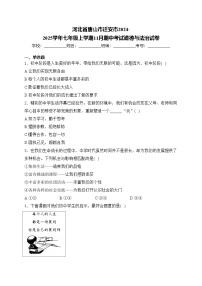 河北省唐山市迁安市2024-2025学年七年级上学期11月期中考试道德与法治试卷