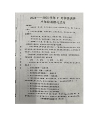 河南省洛阳市洛宁县2024-2025学年八年级上学期11月期中学情调研道德与法治试卷