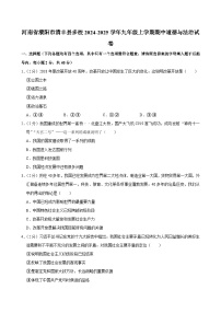 河南省濮阳市清丰县多校2024-2025学年九年级上学期期中道德与法治试卷