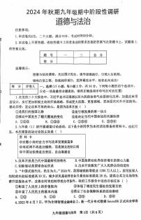 河南省南阳市淅川县 2024-2025学年九年级上学期11月期中道德与法治试题