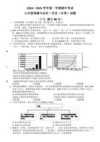 江西省赣州市章贡中学2024～2025学年九年级(上)期中政治试卷(含答案)