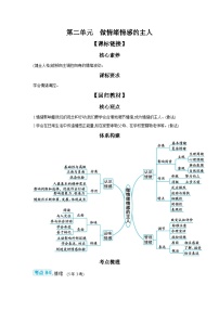 【中考考点探究】第二单元做情绪情感的主人（学案，含答案）-2025年中考道德与法治人教部编版一轮复习教材梳理