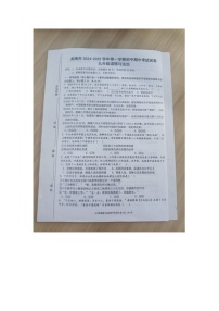 江西省赣州市龙南市2024-2025学年九年级上学期11月期中道德与法治试题