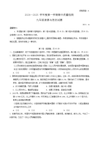 山东省潍坊市潍城区2024-2025学年九年级上学期11月期中道德与法治试题