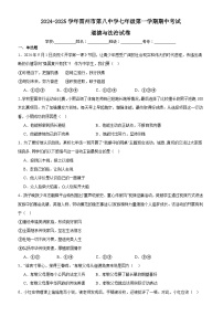 广东省湛江市雷州市第八中学2024-2025学年七年级上学期11月期中道德与法治试题