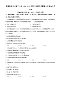 福建省漳州市第三中学2024-2025学年八年级上学期期中道德与法治试题（原卷版）