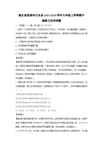 2023~2024学年湖北省恩施州巴东县九年级上学期期中道德与法治试卷(解析版)