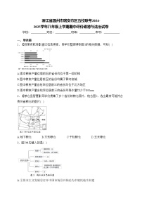 浙江省温州市瑞安市区五校联考2024-2025学年八年级上学期期中评价道德与法治试卷(含答案)