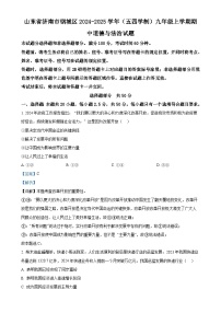 山东省济南市钢城区2024-2025学年（五四学制）九年级上学期期中道德与法治试题（解析版）-A4