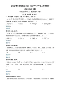 山东省德州市陵城区2024-2025学年八年级上学期期中道德与法治试题（解析版）-A4