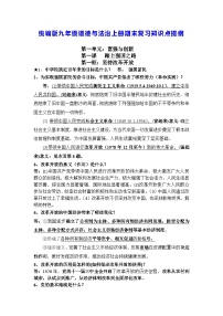 统编版九年级道德与法治上册期末复习知识点提纲