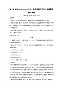 湖北省武汉市2024-2025学年七年级（上）期末模拟 道德与法治试卷（解析版）